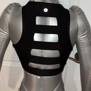 90 degree Sz small sports bra activewear exercise dance top padded black